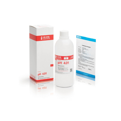 Solución de calibración de pH 4.01 con certificado de análisis (500 mL)