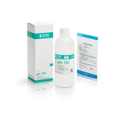 Solución de calibración de pH 7.01 con certificado de análisis (500 mL)